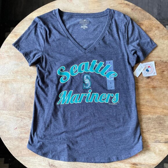 5/$20 NEW S Women's Old Navy Seattle Mariners V-Neck Tee - Picture 1 of 3